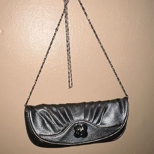 ♥️ Crossbody purse silver grey color 11"x6".